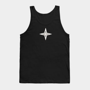 Minimalist Super Hero Symbol Silhouette star Tank Top